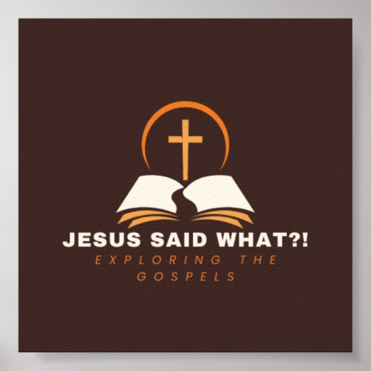 Bruine evangeliën gericht poster (Voorkant)