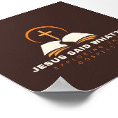 Bruine evangeliën gericht poster (Hoek)