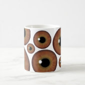 Bruine Eye Iris Cool Custom Mok (Center)