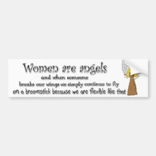 Bruine-eyed-londe vrouwen zijn Angels Bumpersticker
