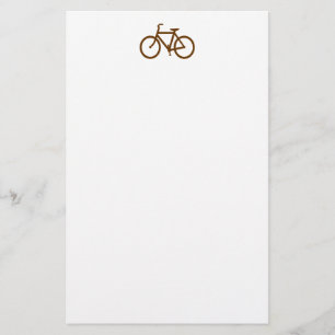 Bruine fiets briefpapier