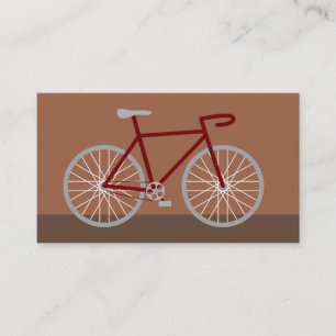 Bruine fiets visitekaartje