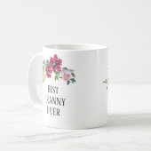  bruine flora beste Granny ooit Koffiemok (Voorkant links)