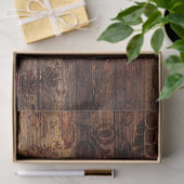 Bruine Floral Rustic Wood ontspringen Tissuepapier (Geschenk)