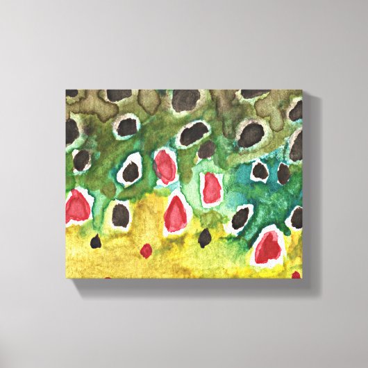 Bruine forel canvas afdruk (Voorkant)