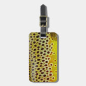 Bruine forel door PatternWear© Bagagelabel (Voorkant verticaal)