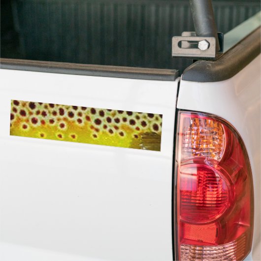 Bruine forel door PatternWear© Bumpersticker (Op Truck)