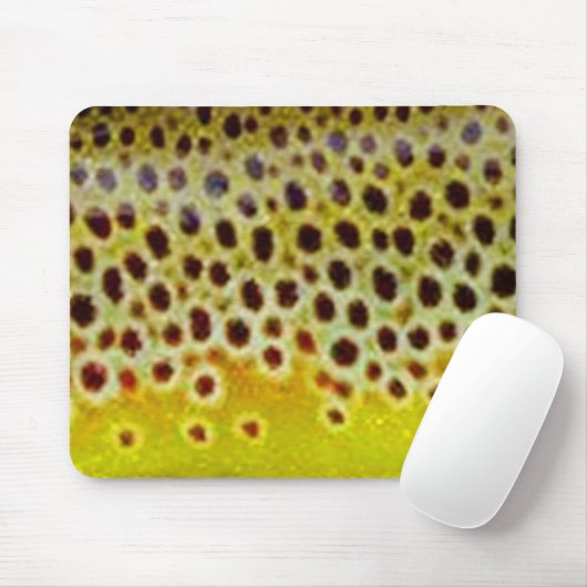 Bruine forel door PatternWear© Muismat (Met muis)