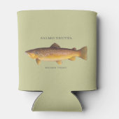 Bruine forel met  illustratie blikjeskoeler (Achterkant)