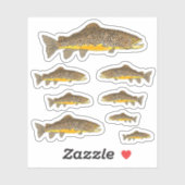 Bruine forel sticker (Vel)