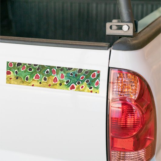 Bruine forel vis bumpersticker (Op Truck)
