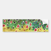 Bruine forel vis bumpersticker (Voorkant)