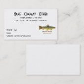 Bruine forel visitekaartje (Voorkant / Achterkant)