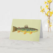 Bruine forel Vissen Kaart (Gele Bloem)