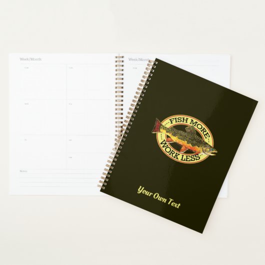 Bruine forel Vist - pas hem aan! Planner (Display)
