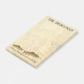 Bruine forel vliegende aas post-it® notes (Schuin)