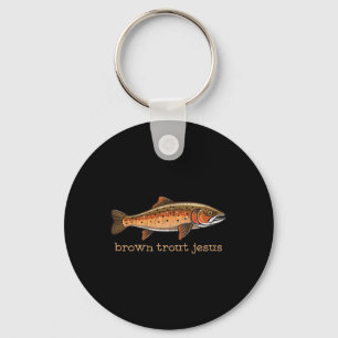 Bruine Forel Vliegvissen Visser Vis Humor Grap Sleutelhanger