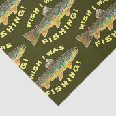 Bruine forel "Wish I was Gevist" Tissuepapier (Detail)