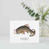Bruine forelvis, tony fernandes briefkaart (Staand voorkant)
