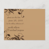 Bruine foto Bewaar de datum 04 Aankondigingskaart (Achterkant)