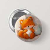 Bruine fox ronde button 5,7 cm (Voorkant /achterkant)