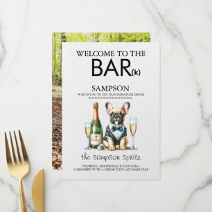 Bruine Franse Bulldog Bar Menu