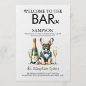 Bruine Franse Bulldog Bar Menu (Voorkant)