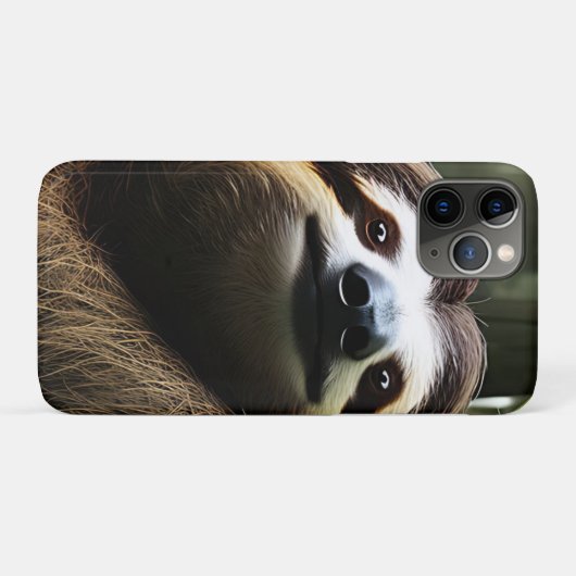 Bruine Fuzzy Sloth Case-Mate iPhone Case (Achterkant (horizontaal))