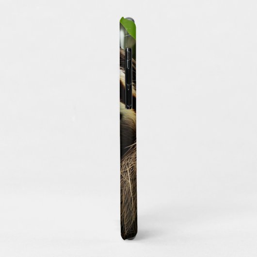 Bruine Fuzzy Sloth Case-Mate iPhone Case (Achterkant/links)