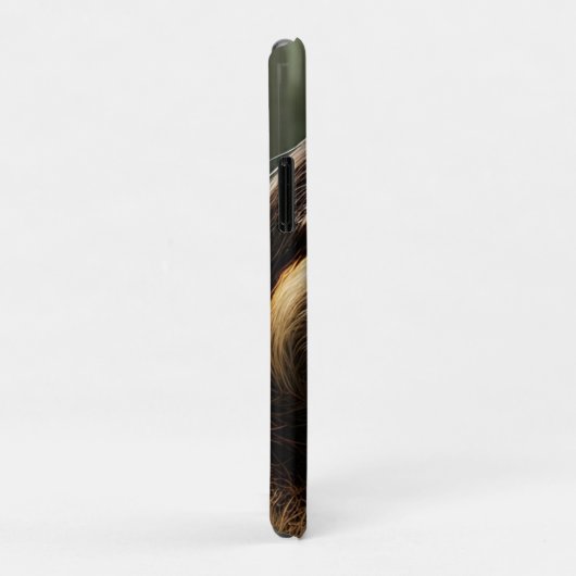 Bruine Fuzzy Sloth Case-Mate iPhone Case (Achterkant/rechts)