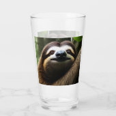 Bruine Fuzzy Sloth Glas (Achterkant)