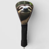 Bruine Fuzzy Sloth Golfheadcover (Voorkant)