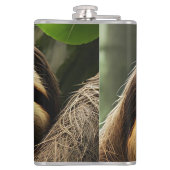 Bruine Fuzzy Sloth, Hip Flask Heupfles (Achterkant)