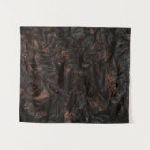 Bruine gedroogde bladeren op de grond wandkleed (Voorkant (horizontaal))