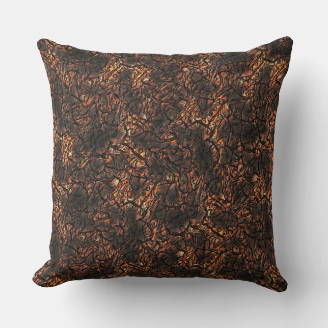 Bruine gekreukte textuur met verbrande vlekken en  kussen (Voorkant)