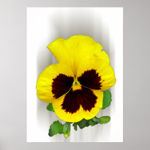bruine gele paniek poster