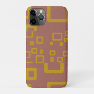 Bruine Geometrische Cartoon Thema iPhone / iPad ca 11 Pro Hoesje