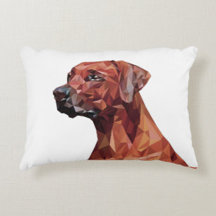 Bruine geometrische hond accent kussen