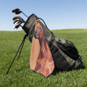 Bruine geometrische hond op bruin golfhanddoek (Groen)