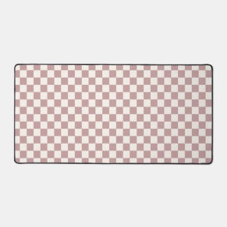 Bruine geruite desktop mousepad bureaumat