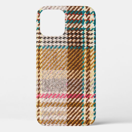 Bruine geruite stof, Schotse wol. Case-Mate iPhone Case (Achterkant)