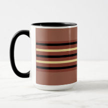 Bruine gestreepte koffie Mok Cup - Rich Cocoa