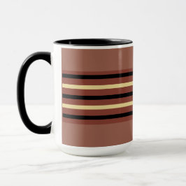 Bruine gestreepte koffie Mok Cup - Rich Cocoa