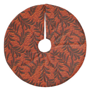 Bruine gestructureerde kerstboom rok fleece kerstboom rok