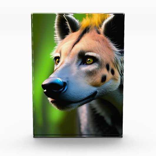 Bruine gevlekte stalking hyena, fotoblokken (Voorkant)