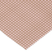 Bruine gingham ruit tafelkleed (Gekanteld)