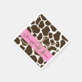 Bruine Giraffe Spots Leuke Trouwpapier servetten (Hoek)