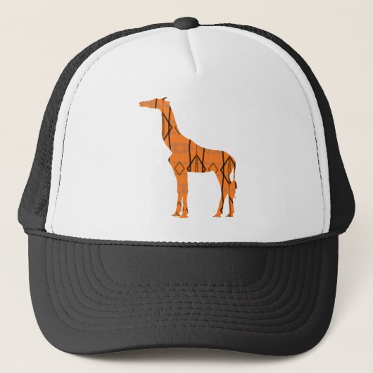 Bruine giraffe trucker pet (Voorkant)