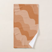 Bruine golvende oceaangolven gradiënt bad handdoek (Handdoek)