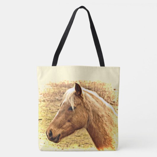 Bruine goudpaarden in Sun Animal Canvas tas (Voorkant)